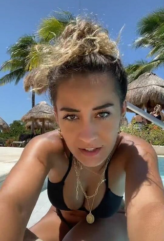 Marina Riverss (@_riverss_) #cleavage  #swimming pool  #bikini  #black bikini  «Bye mex     insta _riverss_»