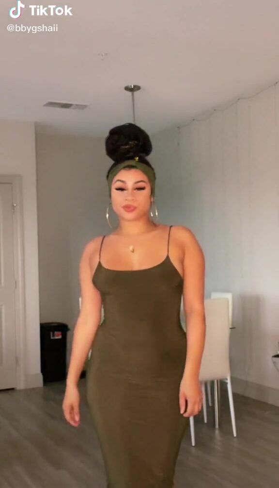 BbygShai (@bbygshaii) #dress #olive dress «I FIANLLY DID IT» | yephot.com