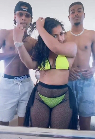 Carmen Pritchett (@carmenprit1) #bikini  #yellow bikini  #underboob  «My bros @traybills @chrismfgilly»